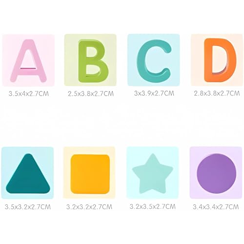 Storio Baby First Blocks Shapes Sorter, ABCD Blocks, Toys for 6 Months to 1-2 Years Old Kids for Boys and Girls