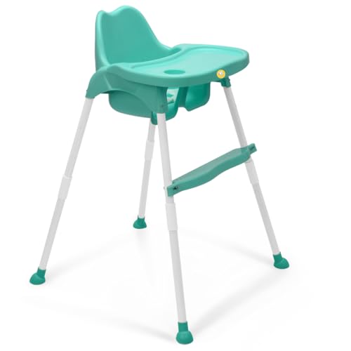 Storio 4 in 1 Convertible Baby High Chair with footrest, Convertible to Hgh Chair, Low Chair, & Booster Seat | Baby Dining Chair with Footrest and Tray - Green
