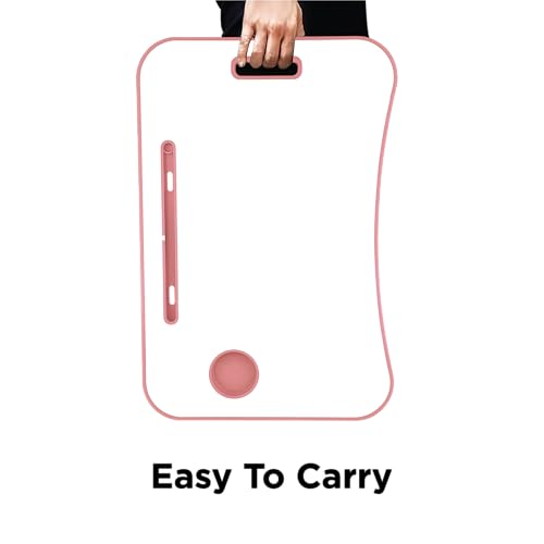 Storio Alloy Steel Multipurpose Table for Home Office Or Writing Desk/Folding Table for School and Study/Convenient Folding Study Table/Adaptable Work-from-Home Table- Pink