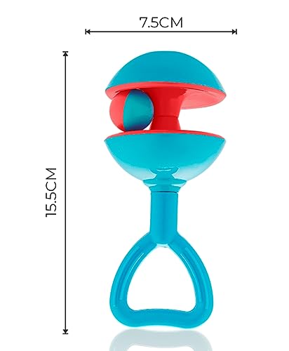 Storio Jingle Rattle Non Toxic Bright and Colorful Rattles Baby Boy Girl Toys