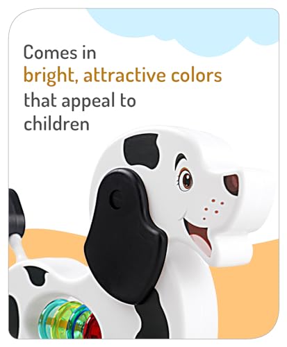 Storio Baby Products Pull Along Toddler Toy, Pull Along Toy with Attractive Design, Developmental Toy for 1 Year Old Girl Boy - Dog