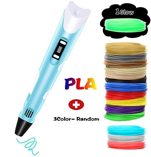 Storio 3D Pen with Adapter| 3D Pen for Kids| 3D Pen with 3 * 1.75MM PLA Filaments 10m Each| 3D Printing Pen | 3D Pen Set with PLA Filament Included - Ready to Create, Blue