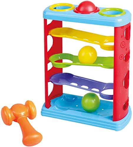 Storio Hammer Knock Ball for Babies and Toddlers - Pound and See The Balls roll Down The ramps for Infants Kids Boys Girls