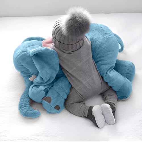 Storio Big Stuffed Animal Elephant Baby Pillow Soft Toy | Plush Hugging Pillow Material for Kids Boy/Girl as Birthday Gift - Blue