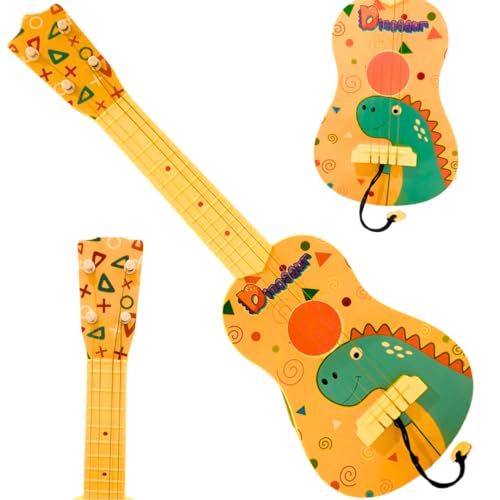 Storio Guitar Toy Ukulele Toy 4 Strings Early Educational Instruments Dinosaur Musical Gift Musical Instruments Toys for Kids Toddlers Year of 3+