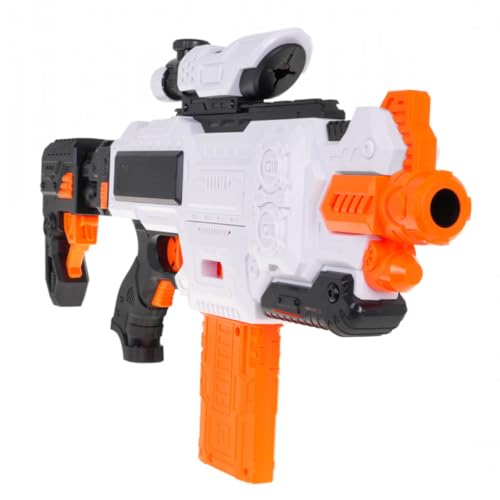 MiniExplorer Automatic Alfa Striker Electronic Machine Gun Dart Water Blaster with 20 Darts, Lens and Removable Stock Barrel Outdoor Toys for 8 Year Old Boys & Girls