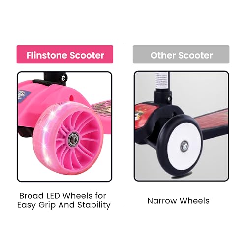Storio Kick Scooter with Adjustable Height|Foldable Scooter|Skate Scooter for Kids with PVC Wheel|Age Upto 2-12 Years- Max User weight-60 kg, Multicolor