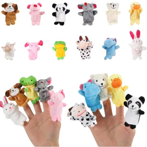Storio Toy Finger Puppet Plushie Soft Toys for Kids Story Telling | Plush Soft Toys for Baby Boys and Girls| Best Gift | Soft Toy for Kids - Set of 10