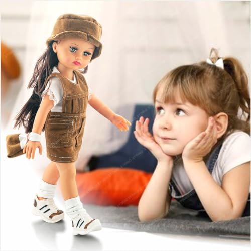 Storio Ahnna Dolls for Girls Age 5-10 Gudiyaa Doll Set with Movable Joints & Accessories Girl Toys (Random Dress Color/Design) - 33cm