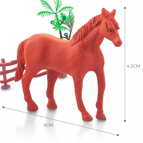 Storio 31pcs Animal Figure Toy Set | Includes Farm and Jungle Animal Playsets with an Artificial Tree and Fencing | Ideal for Birthday and Return Gifts | Educational Toyset for Kids Ages 3 and Up