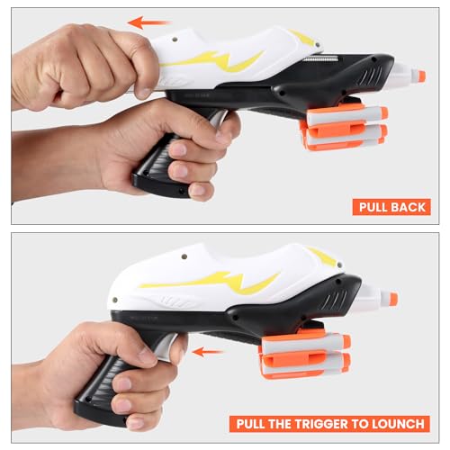 Storio Super Blaster Blaze Storm Soft Bullet Gun Toy with 10 Safe Soft Foam Bullets, Fun Target Shooting Battle Fight Game for Kids Boys (SMG4)