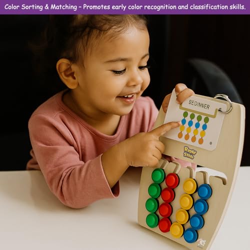 Storio Rapid Slide Montessori Slide Puzzle Early Learning Preschool KidsI Shapes, Color Matching Toys for Kids 4-8 Years I Best Birthday Gift for Boys Girls I Educational Activity Toy for 3 4 5 6 7