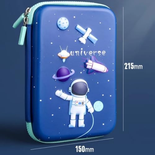 Storio Big Size Eva 3D Cover Large Capacity Space Astronaut Pencil Case Compartments, School Pouch Premium Stylish Pen Holder (Big Size Astronaut Pencil Case)