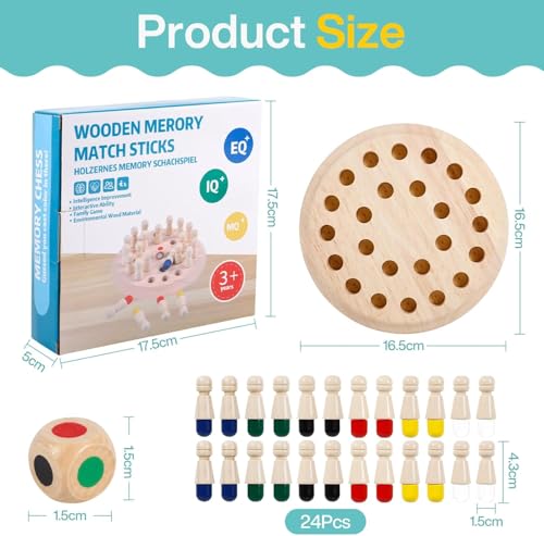 Storio Educational Learning Geometric Shape Memory Chess Puzzle | Quick Color, Shape Matching Board Game | Sensory Educational Learning Toy for Kids