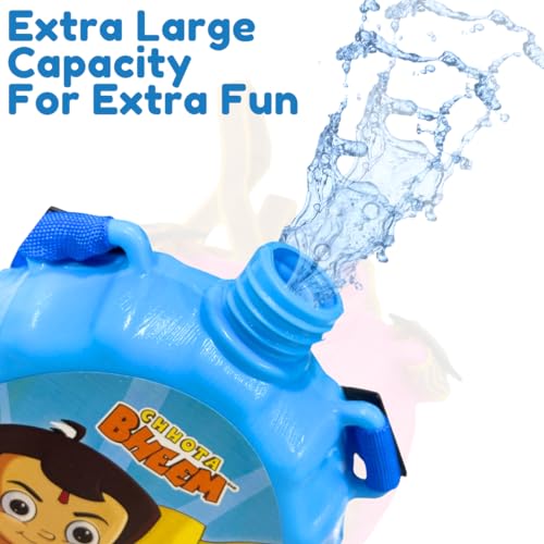 Storio Holi Water Toy Gun with Pressure Mechanism for Long Throw, Back Holding Tank, Back Holding Tank - Chhota Bhim