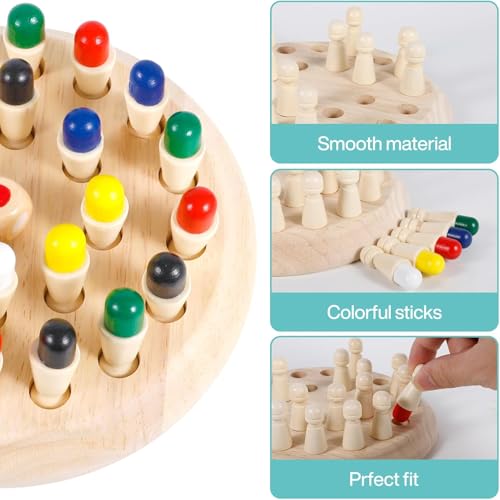 Storio Educational Learning Geometric Shape Memory Chess Puzzle | Quick Color, Shape Matching Board Game | Sensory Educational Learning Toy for Kids