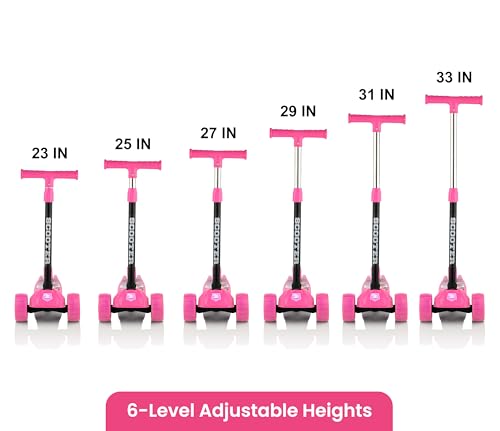 Storio Kick Scooter with Adjustable Height|Foldable Scooter|Skate Scooter for Kids with PVC Wheel|Age Upto 2-12 Years- Max User weight-60 kg, Multicolor