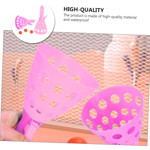 Storio Toys Click and Catch Twin Ball Launcher Game with 3 Balls Indoor Outdoor Toy Set, Pop & Catch Ball Play Fun for Boys & Girls - Pink & Purple