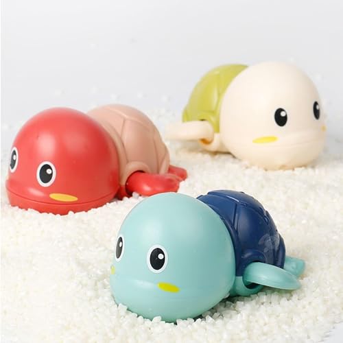 Storio Cute Swimming Baby Water Bath Toys for Toddlers | Turtle Toy | 1-3, Floating Wind Up Toys for 1 2 3 4 5 Year Old Boy Girl, New Born Baby Bathtub Water Toys, Preschool Toddler Pool Toys