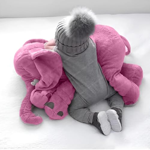 Storio Big Stuffed Animal Elephant Baby Pillow Soft Toy | Plush Hugging Pillow Material for Kids Boy/Girl as Birthday Gift - Pink