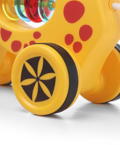 Storio Baby Products Pull Along Toddler Toy, Pull Along Toy with Attractive Design, Developmental Toy for 1 Year Old Girl Boy - Lion