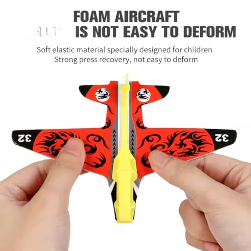 Storio Airplane Launcher Gun Toy for Kids | Foam Glider Planes with Easy Launch Shooting Gun | Safe & Durable Plastic | Outdoor Flying Toy for Boys & Girls Age 3+ | Fun Gift for Kids