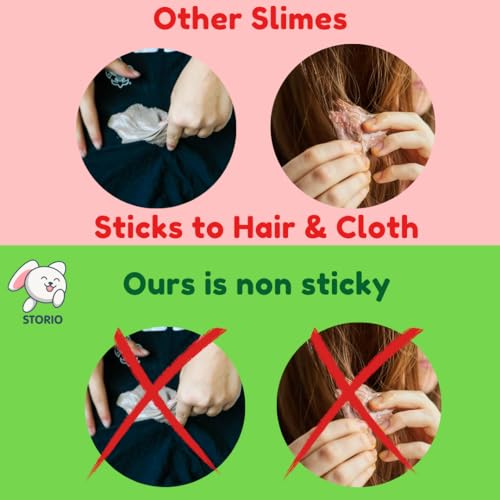 Storio Non Sticky Safe Fruit Scented DIY Toy Slimy Slime Gel Jelly Putty Set Art kit Toys for Boys Girls Kids Slime - Set of 3