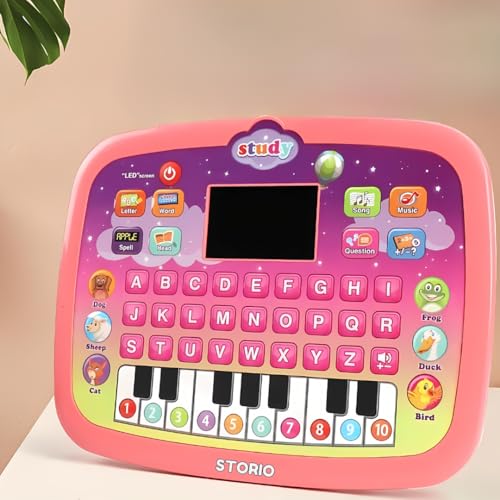 Storio Learning Educational Kids Piano Laptop with Led Screen Music