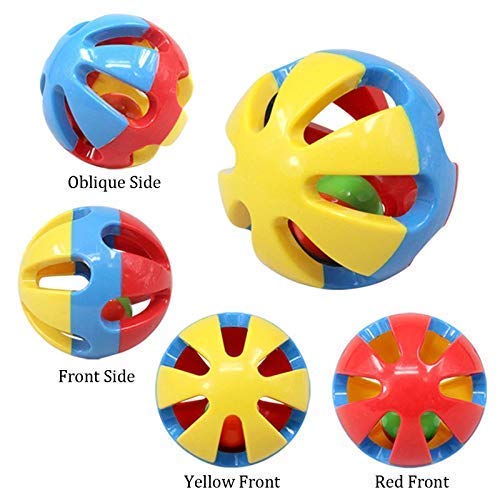 Storio Kid's Non-Toxic, Shake and Grab Ball, Educational and Developmental Toys with Storage Bag Baby Rattles-Set of 3