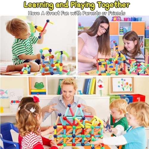 Storio Magnetic Building Blocks/Sticks Kids Toys, Educational Learning Sticks and Balls, Activities Toys for Toddlers, Kids Toys for 3+ Year Old | Best Gifts - 25pcs