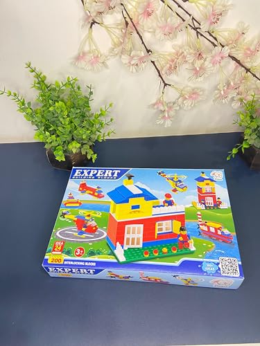 Storio Kids 200+ Pcs Building and Construction Blocks Toy Set for Boys & Girls - DIY Educational & Learning Puzzle Games for Children, Ideal for Kids’ Creative Play