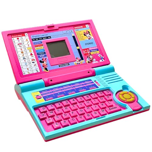 Storio Educational Laptop Computer Toy with Mouse | 1 Year Extended Warranty | Kids Above 3 Years | 20 Fun Activity Learning | Learn Letter Words Games Mathematics Music Logic Memory | Minnie Mouse