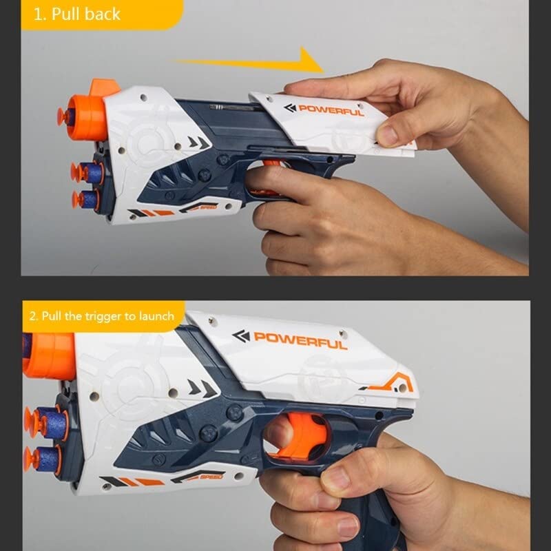 Storio Blaze Storm Powerful Space Gun with Soft Foam Bullets,Target Shooting Role Play Toy Gun Game for Kids Boys