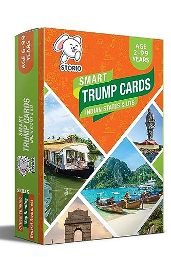Storio EVA Foam Geography of India Map Puzzles for Kids with Trump Fact Cards for Playing Learning & Educational Toys - Jigsaw Puzzles for Kids Ages 4-8 - Gift for 4, 5, 6, 7, 8 Year Old Boys & Girls