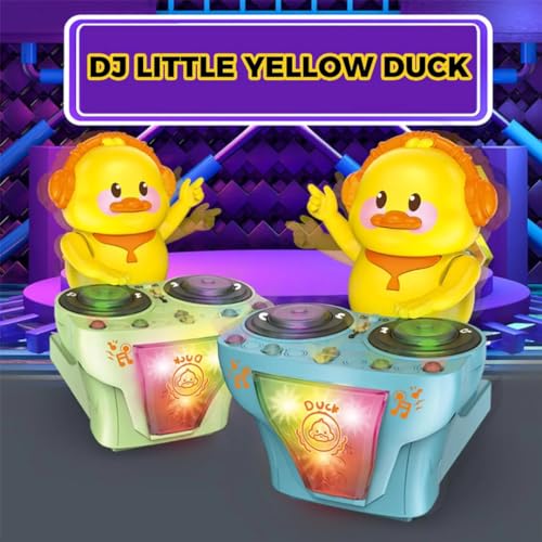 Storio Bump and Go DJ Duck Dancing Toy with Music and Light Activity Play Center Toy 360 Degree Rotating with Flashing Lights Action Toys for Kids