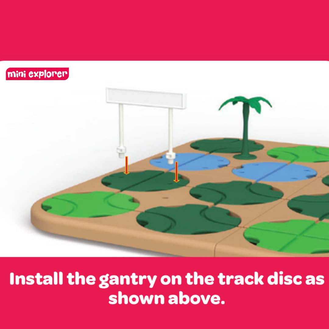 MiniExplorer Jungle Safari Themed DIY Maze Track | 41-Piece DIY Puzzle Track Car Play Set for Kids | Educational Jungle Adventure Maze Set for Cognitive Skill Development | Toys for Kids 3+