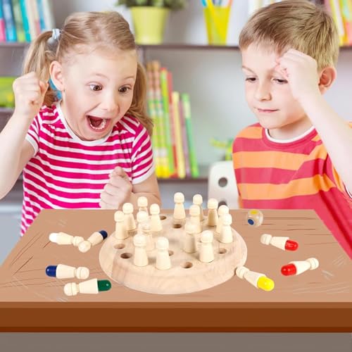 Storio Educational Learning Geometric Shape Memory Chess Puzzle | Quick Color, Shape Matching Board Game | Sensory Educational Learning Toy for Kids