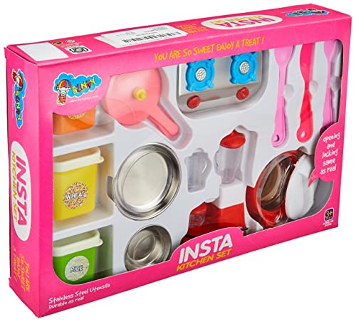 Insta kitchenset Kitchenware Set Toy Non Toxic Plastic and