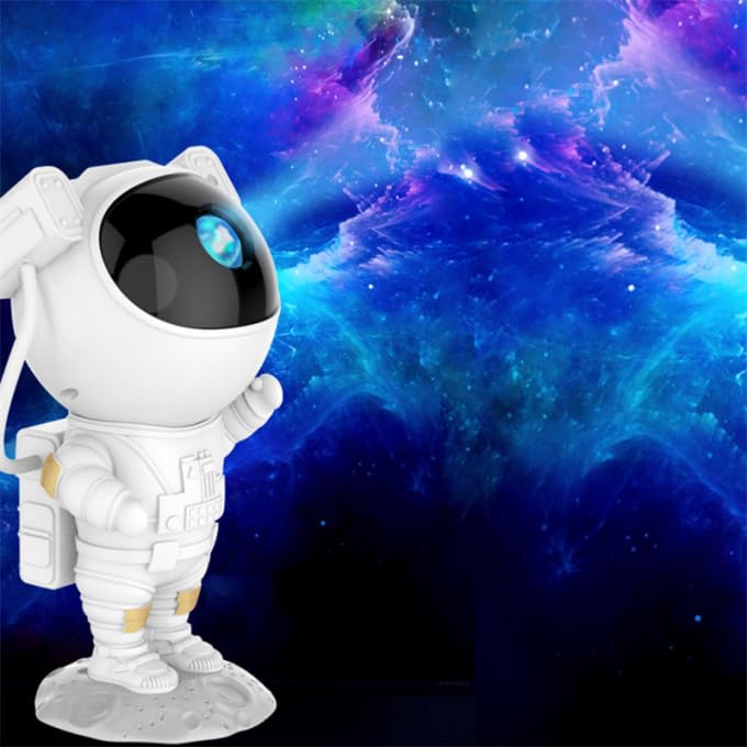 Storio Baby Toys Astronaut Galaxy Projector with Remote Control - 360° Adjustable Timer Kids Astronaut Nebula Night Light, for Gifts,Baby Adults Bedroom, Gaming Room, Home and Party