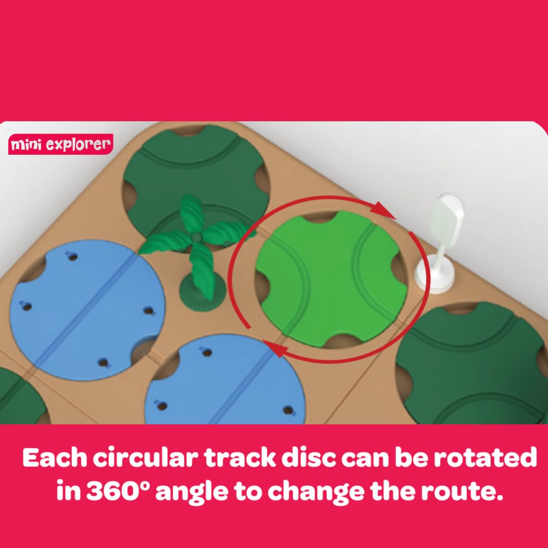 MiniExplorer Jungle Safari Themed DIY Maze Track | 41-Piece DIY Puzzle Track Car Play Set for Kids | Educational Jungle Adventure Maze Set for Cognitive Skill Development | Toys for Kids 3+