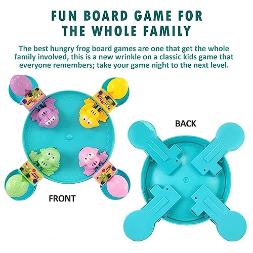 Storio Hungry Frog Indoor Games | Board Games | Toys for Kids | Multiplayer Games | Puzzle Games | Gift for Kids | Frog Games for Kids- 4 Players Game