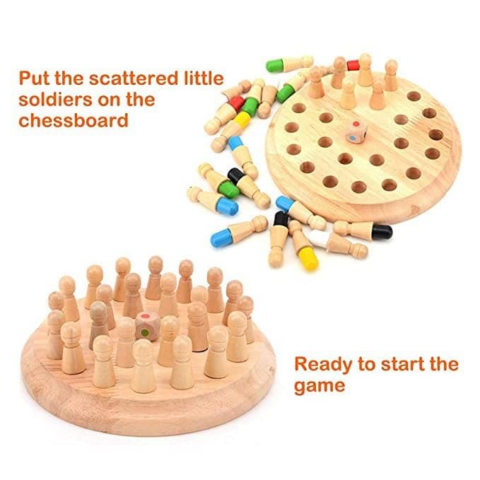 Storio Educational Learning Geometric Shape Memory Chess Puzzle | Quick Color, Shape Matching Board Game | Sensory Educational Learning Toy for Kids