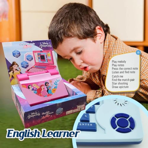 Storio Educational Laptop Computer Toy with Mouse | 1 Year Extended Warranty | Kids Above 3 Years | 20 Fun Activity Learning | Learn Letter Words Games Mathematics Music Logic Memory Tool | Pink