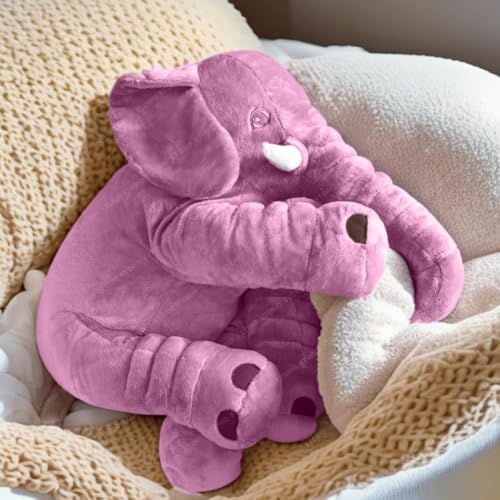 Storio Big Stuffed Animal Elephant Baby Pillow Soft Toy | Plush Hugging Pillow Material for Kids Boy/Girl as Birthday Gift - Pink