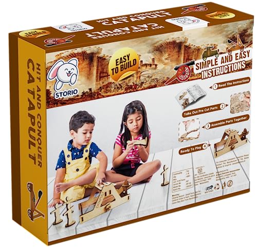 Storio Catapult STEM DIY Fun Toy for Kids 6 to 14, Best Birthday Gift Toy for Boys & Girls Age 6-8-10-12, Science Toy, Educational Based Activity Game, Made in India