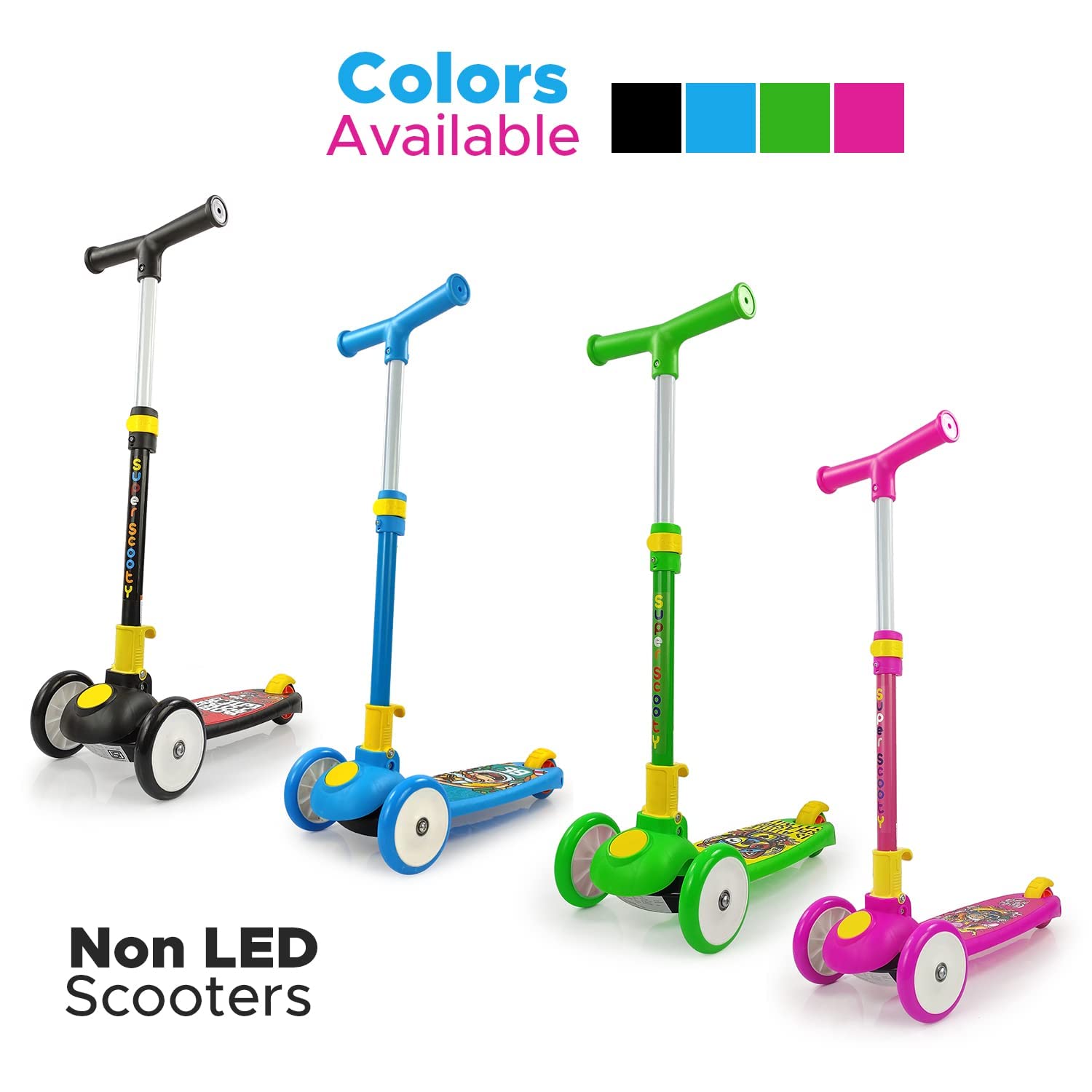 Storio Kick Scooter for Kids, 3 Adjustable Height Scooter, Foldable & Attractive PVC Wheels with Rear Brakes for Kids Age Upto 3+ Years (Green)