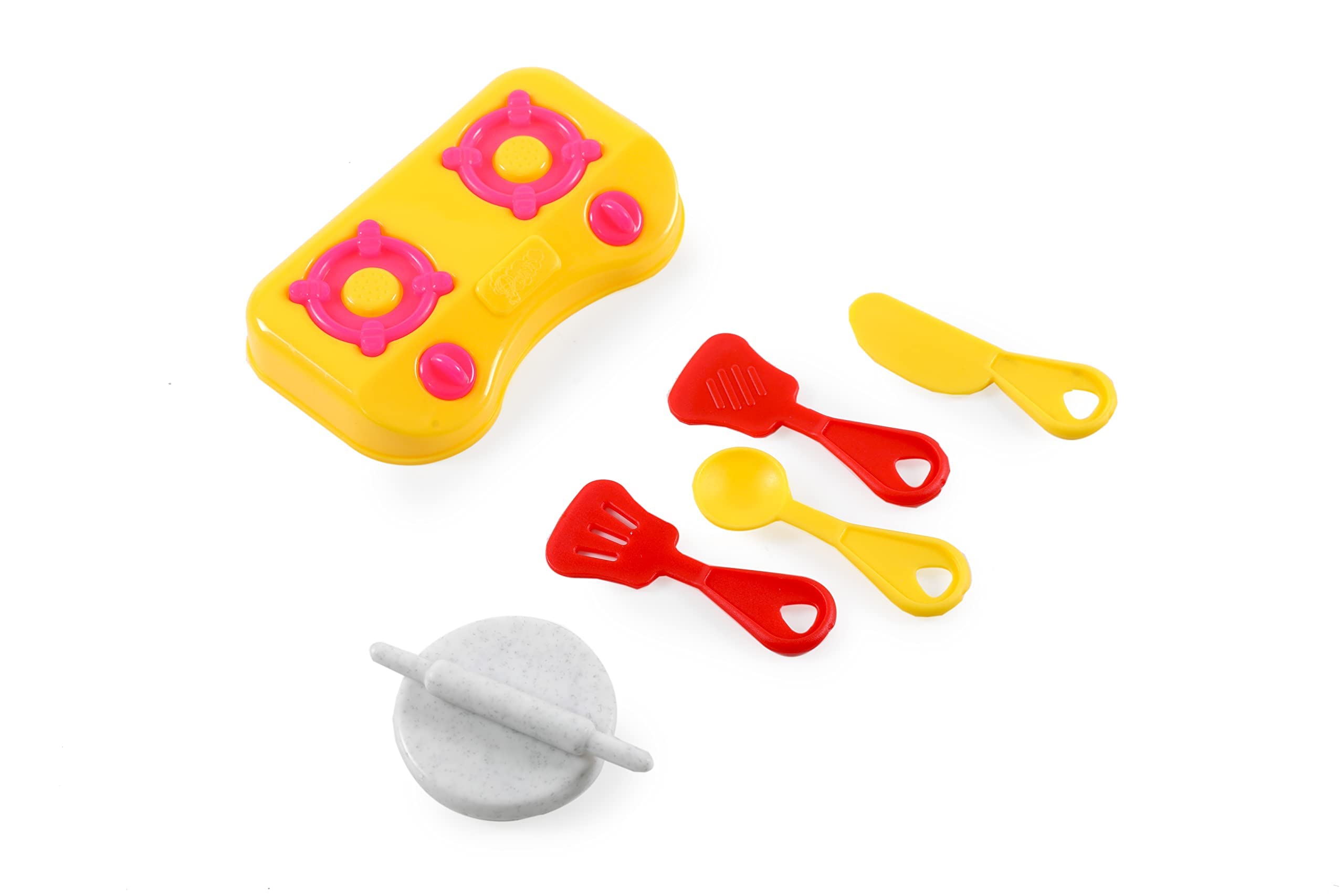 Storio Sweet Heart Kitchenware Set Cute Mini Toy Kitchen Stainless Steel Utensils Non Toxic Indian Kitchen Set for Girls Age 3 Years Plus no Sharp Edges