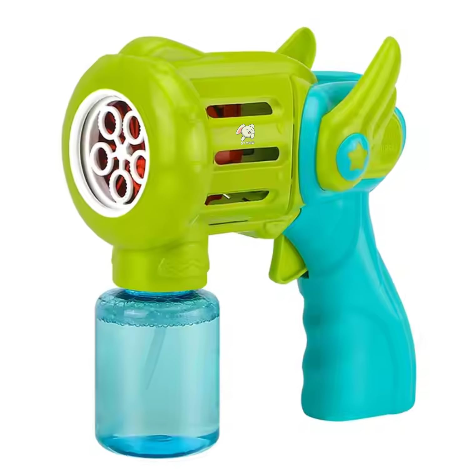 Toysbuddy Rechargeable Bubble Gun Toy for Kids | Automatic Bubble Maker with 2 Bubble Solution Bottles | Bubble Blower Machine for Outdoor Fun | Toy for Boys & Girls | Refill Solution Compatible