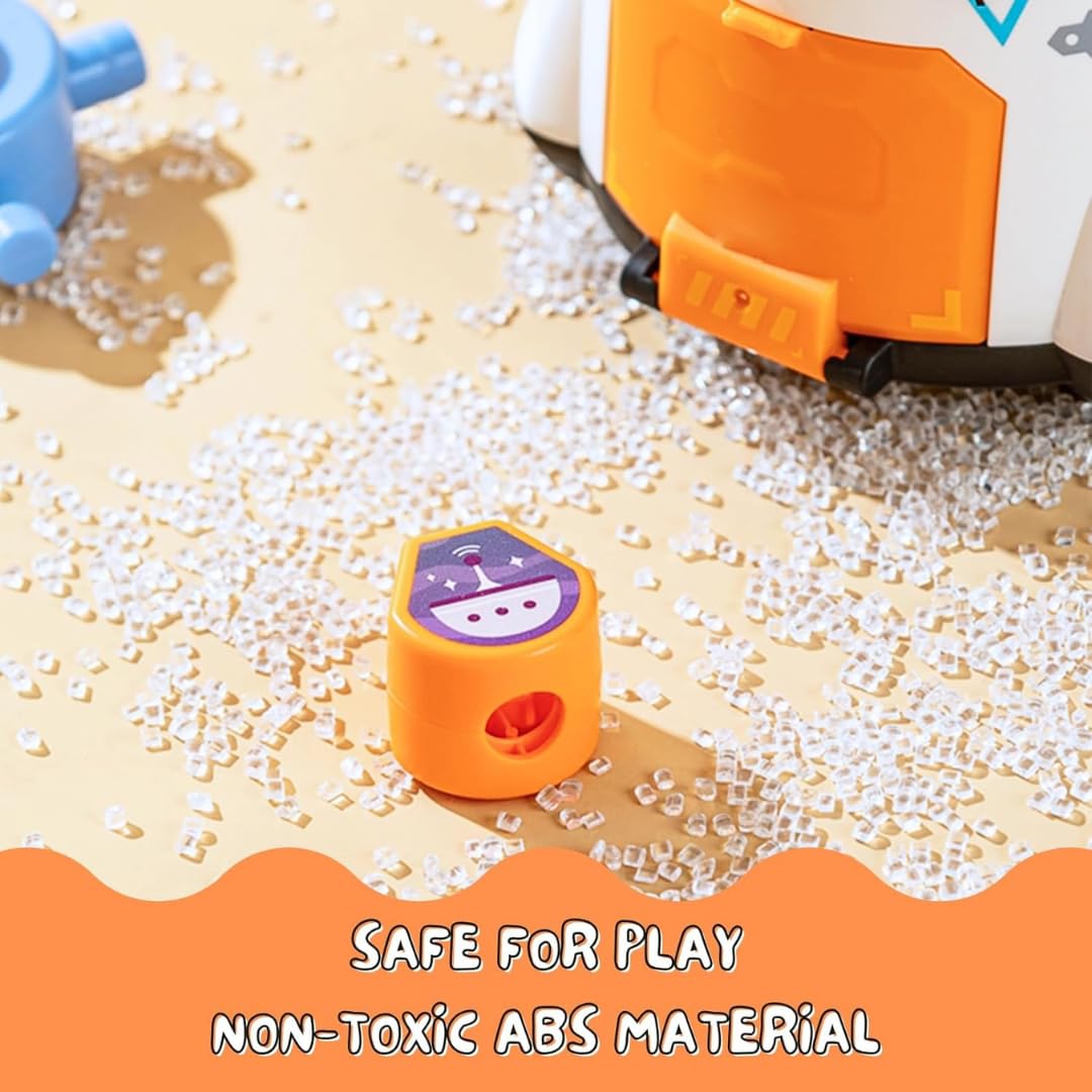 MiniExplorer Premium Montessori Spaceship Toy for Toddlers | Color and Shape Sorting, Stacking & Building Blocks, Lacing Beads Set for Preschool|Gift for 2+ Year Old Boys and Girls, 1 Piece