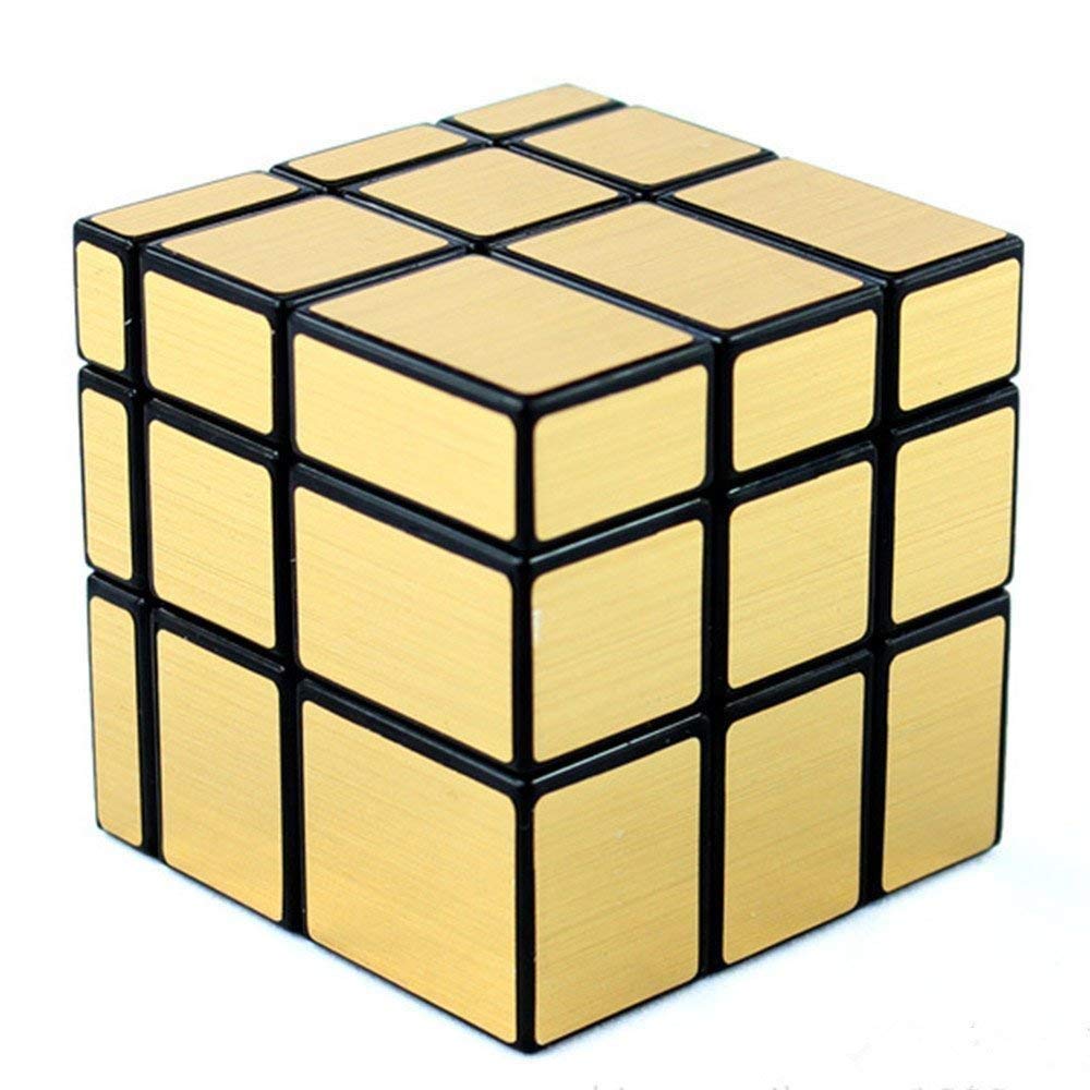Storio Cubes 3x3 High Speed Sticker Less Magic Puzzle Cube Game Toy (Mirror Golden)